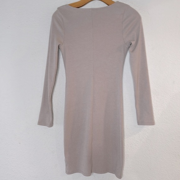 ASTR the Label Hook & Eye Bodycon Dress in Taupe Sz SML Bustier Milkmaid - Picture 14 of 14